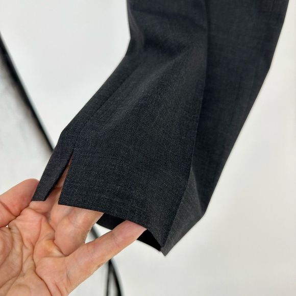 Lafayette 148 Stretch Wool Irving Pants Size 10 Grey Office Classic - Picture 6 of 10